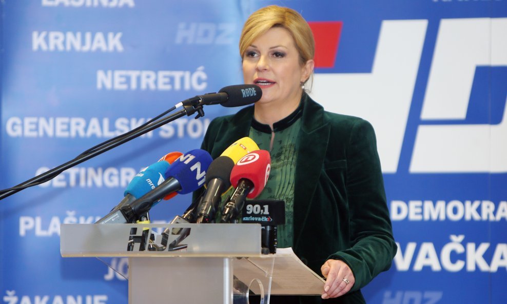 Predizborni skup Kolinde Grabar-Kitarović u Karlovcu