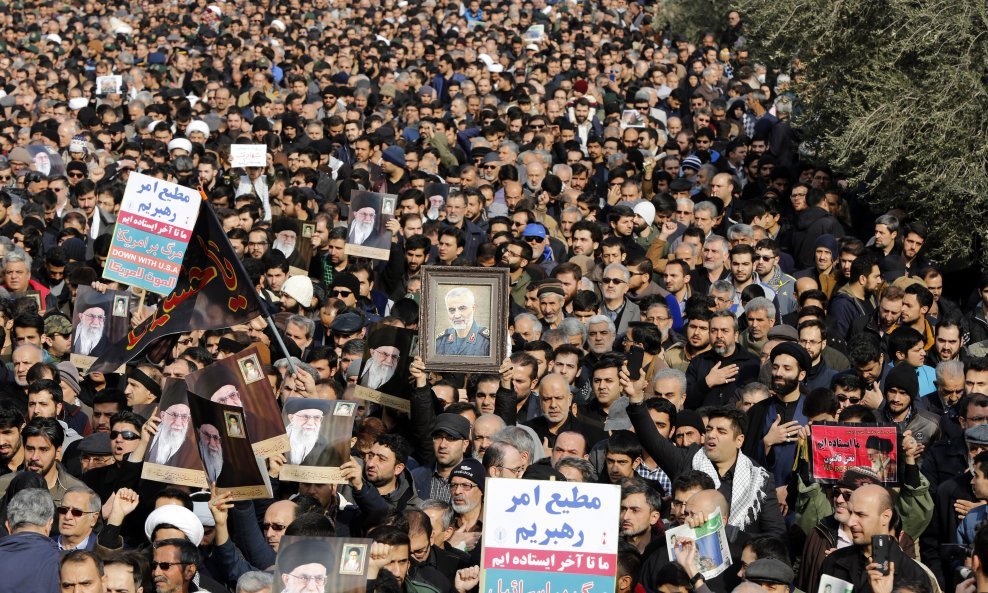 Prosvjedi u Iranu nakon ubojstva Kasema Sulejmanija