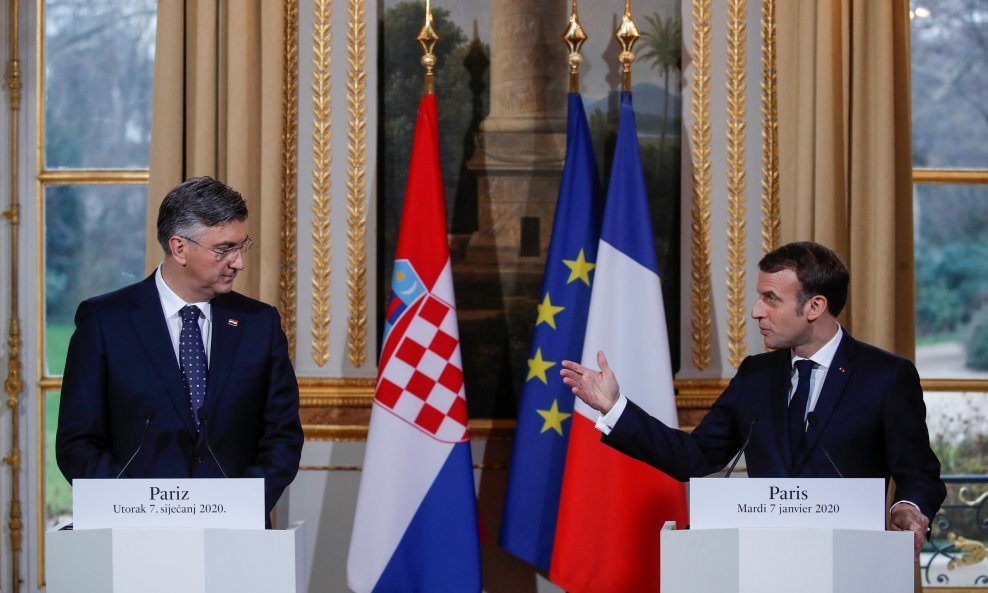 Andrej Plenković i Emmanuel Macron