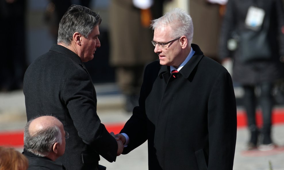 Ivo Josipović i Zoran Milanović na inauguraciji Kolinde Grabar Kitarović