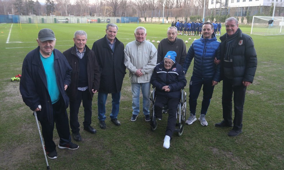 S desna na lijevo: Zlatko Haraminčić, Rudolf Belin, Krasnodar Rora, Zdenko Kobeščak, Marijan Čerček, Fahrija Dautbegović, Zlatko Mesić