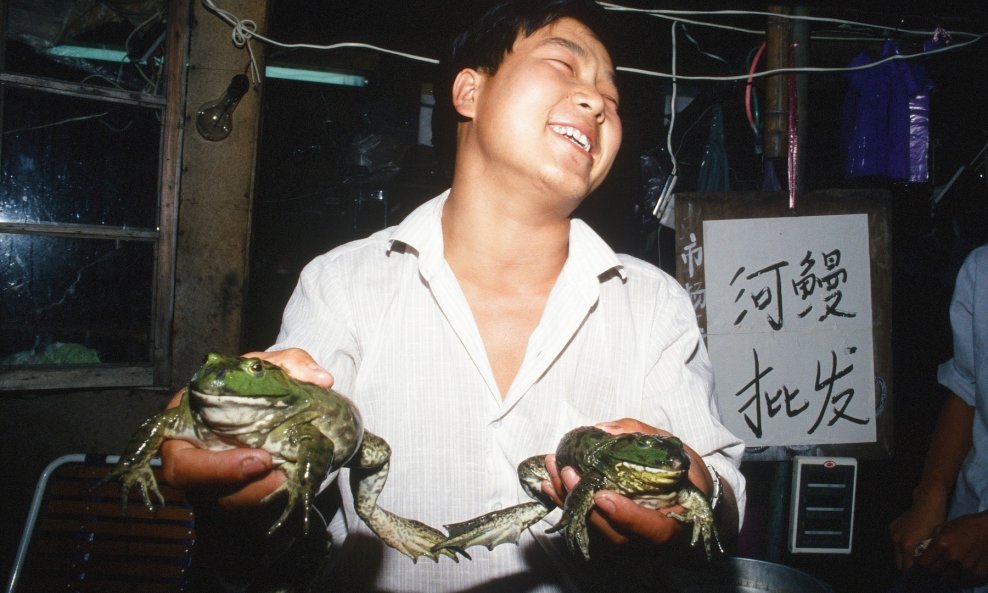 Na kineskim mokrim tržnicama, uz meso i ribu, prodaju se i žive, domaće i divlje, životinje