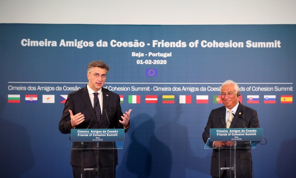 Hrvatski premijer Andrej Plenković s portugalskim kolegom Antoniom Costom