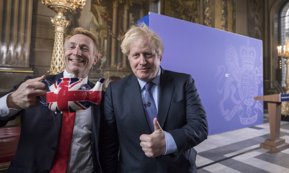 Britanski premijer Boris Johnson nakon govora o oslobađanju britanskog potencijala na Old Royal Naval College u Londonu, 3. veljače 2020.