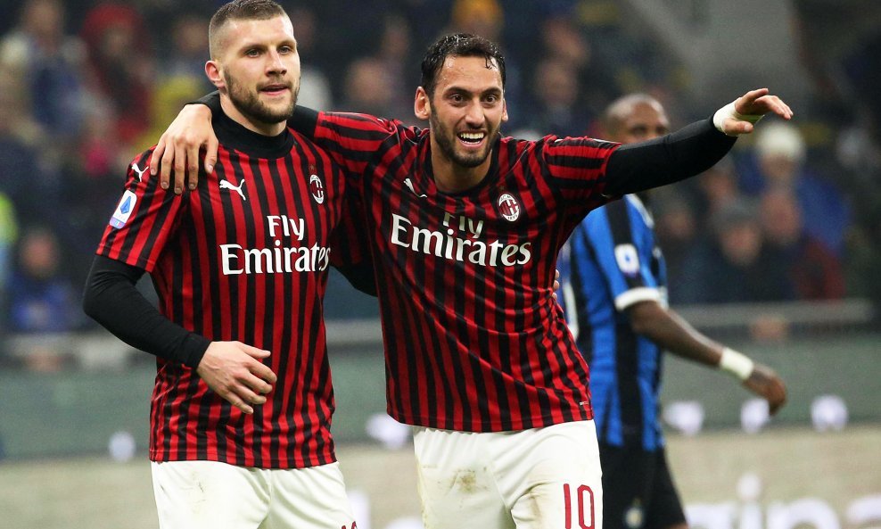 Ante Rebić i Hakan Calhanoglu - AC Milan