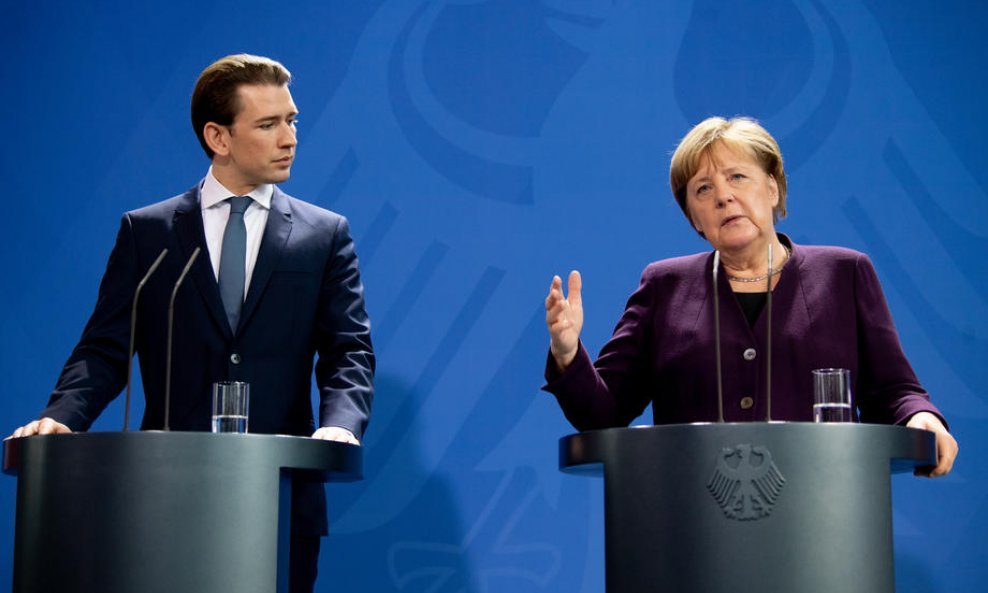 Sebastian Kurz i Angela Merkel