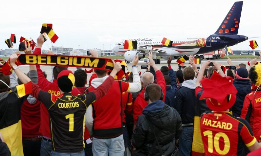 Belgijski navijači ispratili su reprezentativce na utakmicu u Zagrebu