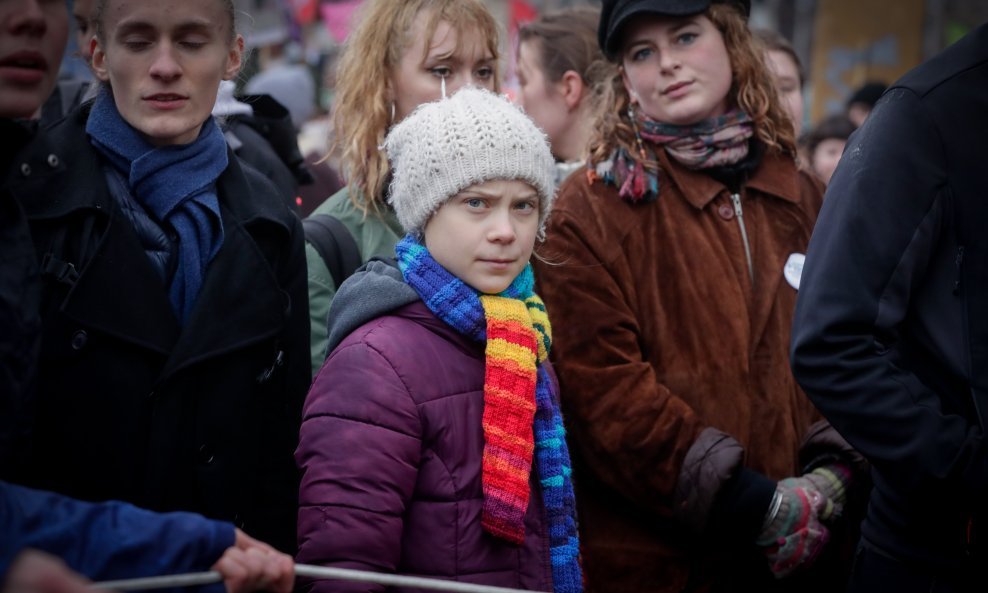 Greta Thunberg na prosvjedu u Bruxellesu