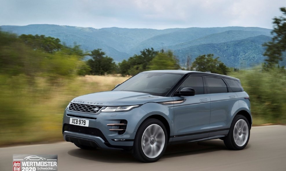 Range Rover Evoque je ukupni pobjednik sa preostalom vrijednošću od gotovo 65 posto u odnosu na cijenu novog vozila