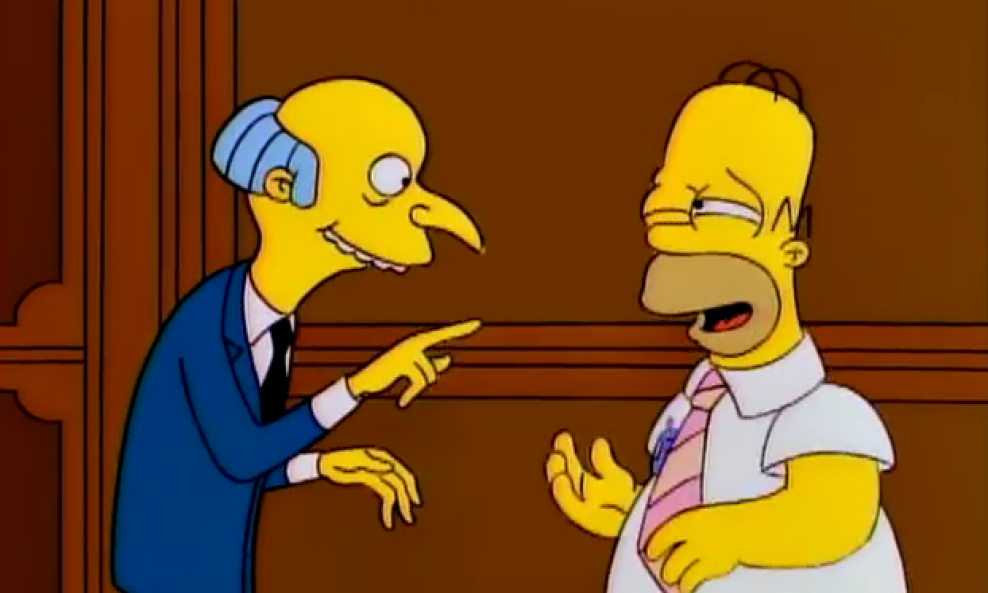 Mr. Burns i Homer Simpson