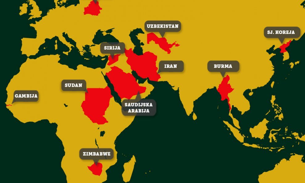 karta svijeta diktature