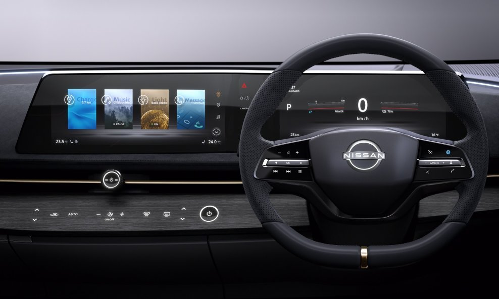 Nissan ARIYA Concept ima drugačije osmišljen zaslon od mnogih novih automobila
