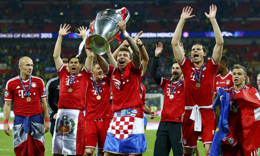Mario Mandžukić Bayern slavlje osvajanja Lige prvaka
