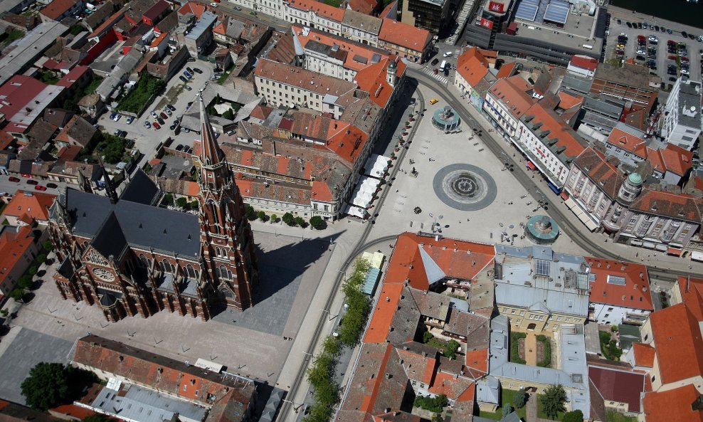 Ilustracija / Osijek iz zraka