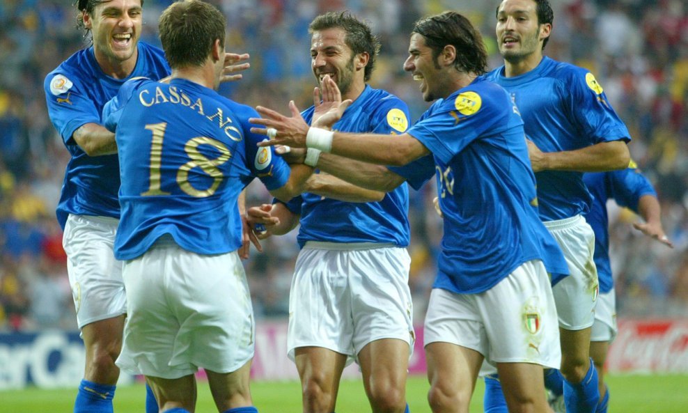 Antonio Cassano, Christian Vieri, Alessandro Del Piero, Simone Perrotta i Gianluca Zambrotta