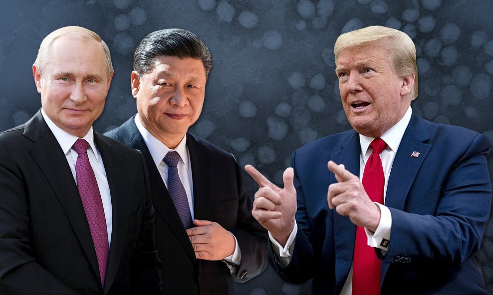Predsjednici Rusije, Kine i SAD-a Vladimir Putin, Xi Jinping i Donald Trump