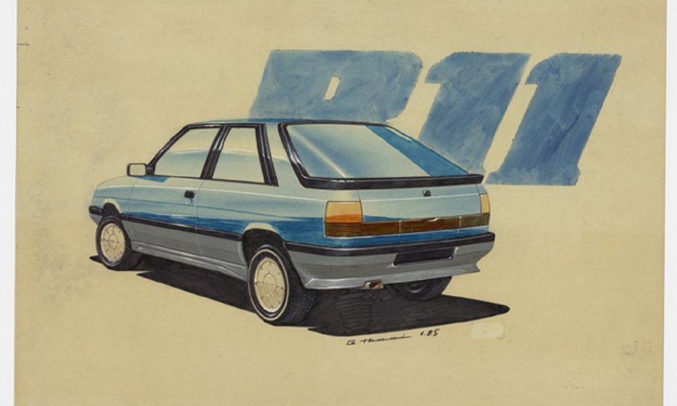 Renault 11 skica je pronađena tijekom pregleda i inventure arhiva dokumenata koje stoje na policama u dužini od gotovo dva kilometra