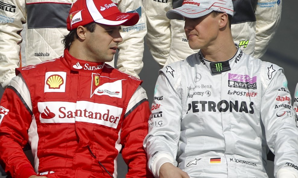 Felipe Massa i Michael Schumacher