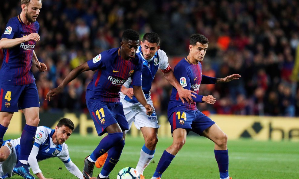 Ivan Rakitić, Ousmane Dembele, Philippe Coutinho