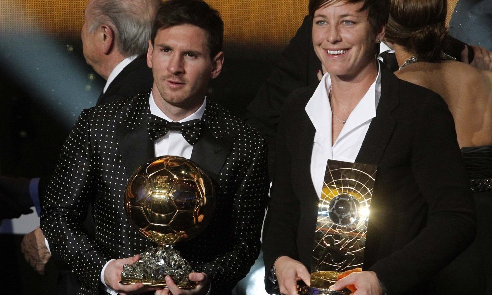 Abby Wambach Lionel Messi Zlatna lopta 2012.