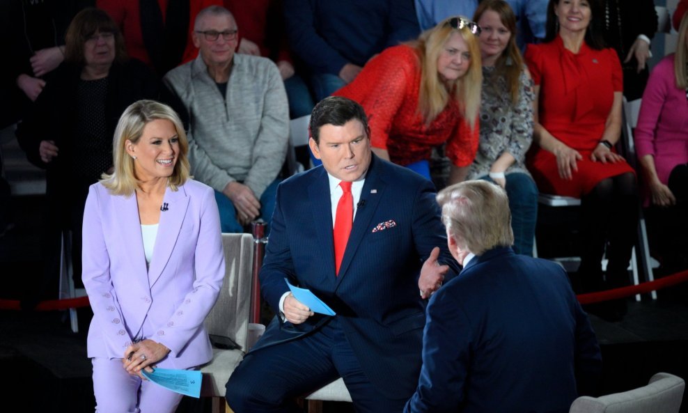 Martha MacCallum i Bret Baier u razgovoru s Donaldom Trumpom