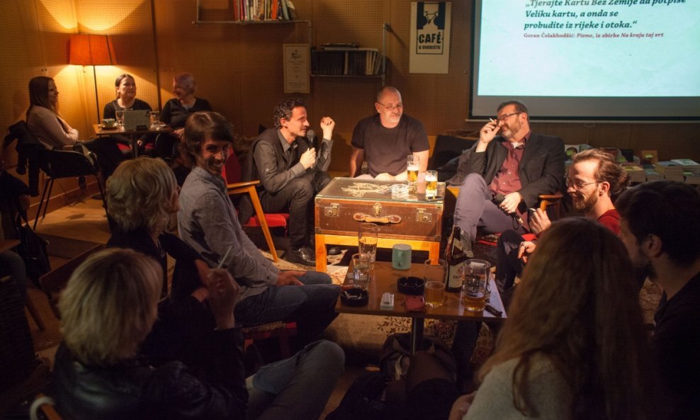 Debata na temu pogona za mlade autore - Neven Ušumović, Vlada Arsenić, Kruno Lokotar