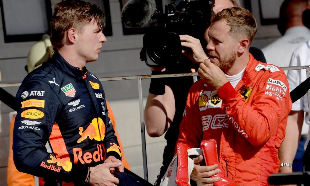 Max Verstappen i Sebastian Vettel