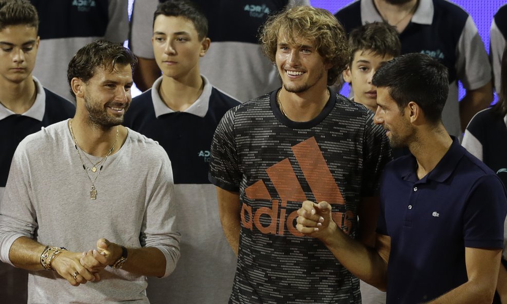 Alexander Zverev, Grigor Dimitrov i Novak Đoković