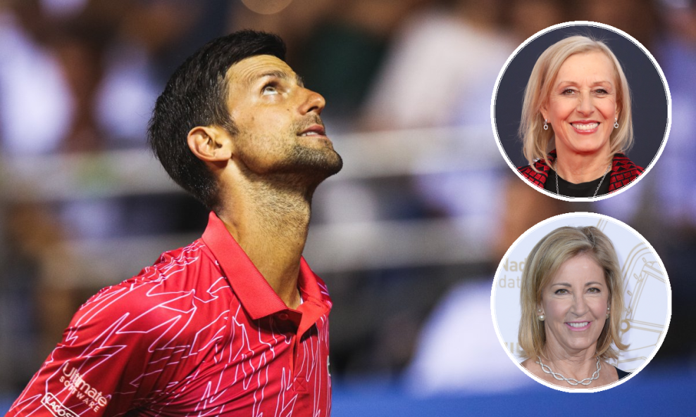 Novak Đoković, Martina Navratilova i Chris Evert