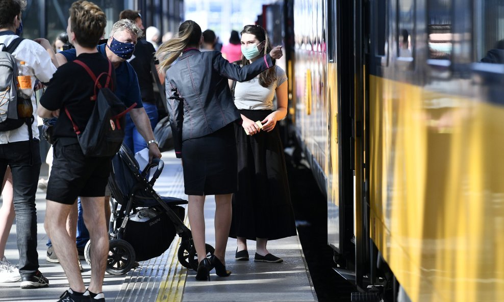 Vlak s češkim turistima