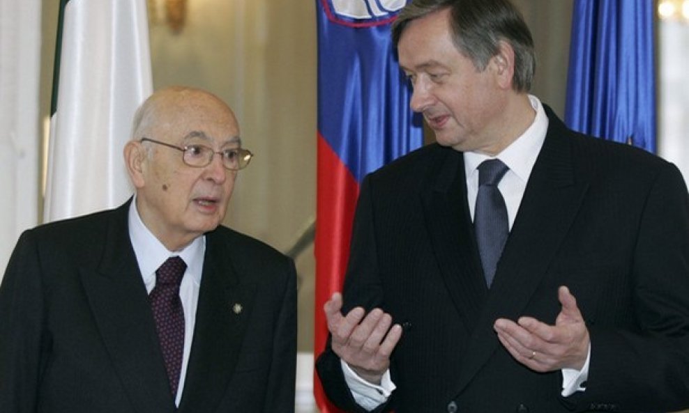 Talijanski predsjednik Napolitano sa slovenskim kolegom Tuerkom