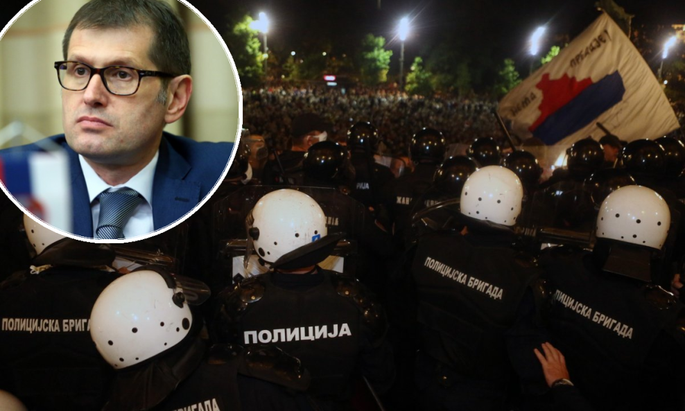 Prosvjed u Beogradu / Vladimir Rebić, direktor policije Srbije