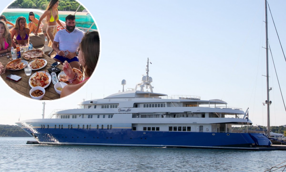 Jahta američkog bogataša Sheldona Adelsona u Puli, 'kralj Instagrama' Dan Bilzerian s ljepoticama na Jadranu (u krugu)
