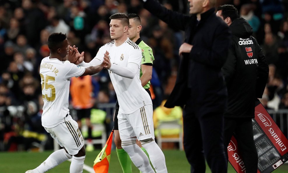 Vinicius Junior, Luka Jović i trener Zidane