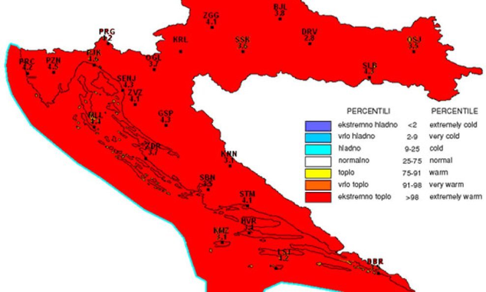 Vrućine u srpnju DHMZ