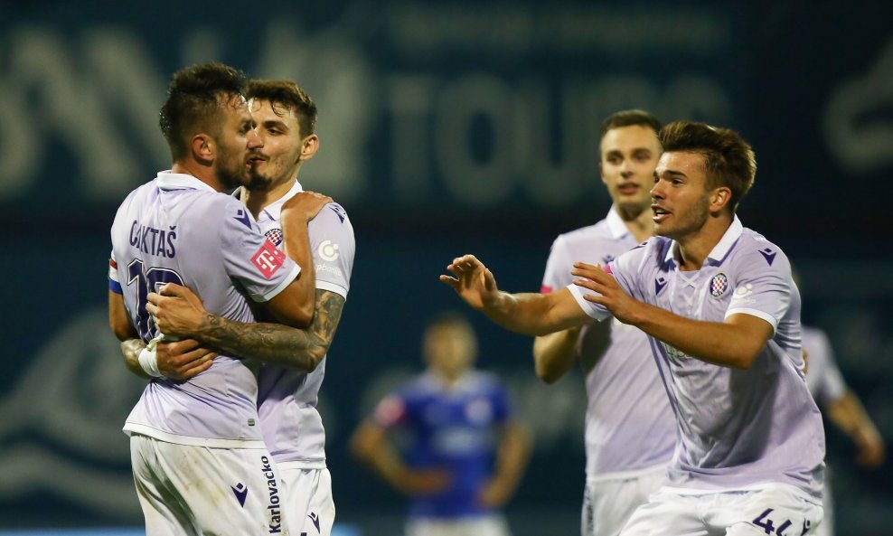 Igrači Hajduka Mijo Caktaš, Stanko Jurić, Mario Vušković