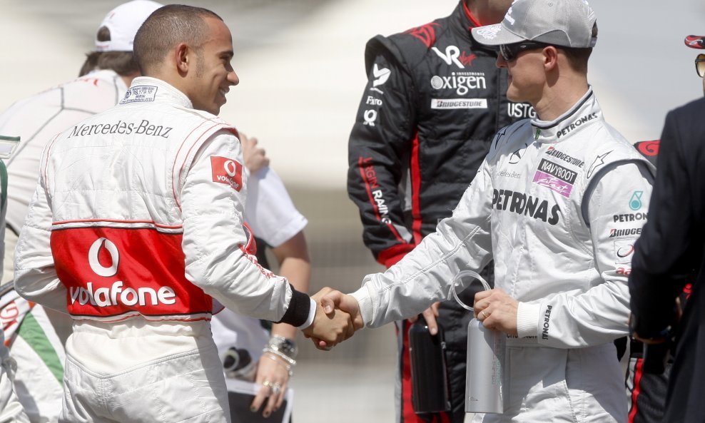 Lewis Hamilton i Michael Schumacher