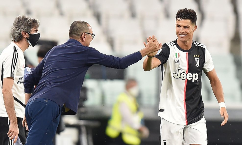 Maurizio Sarri i Cristiano Ronaldo