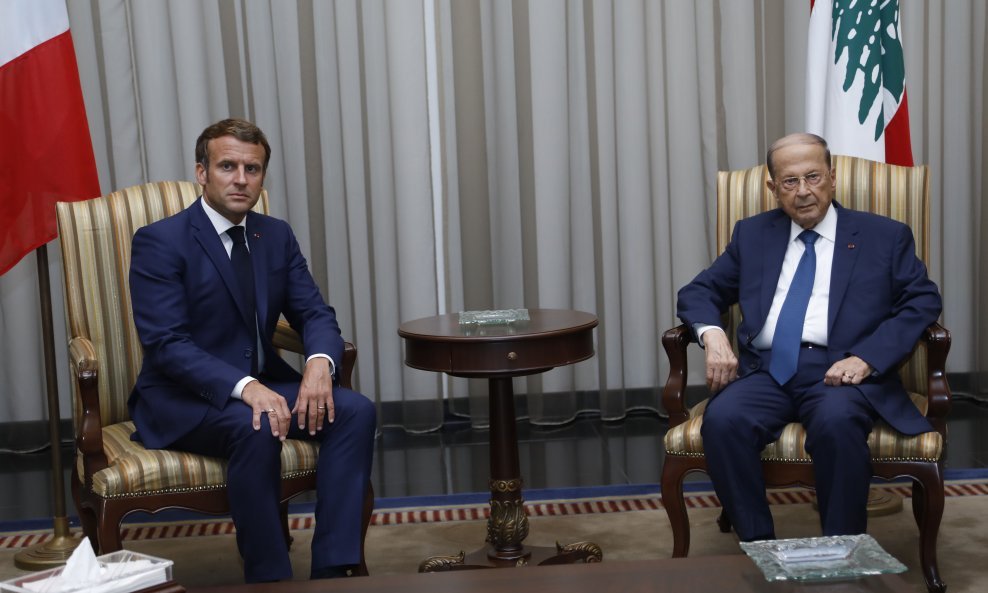 Emmanuel Macron i Michel Aoun