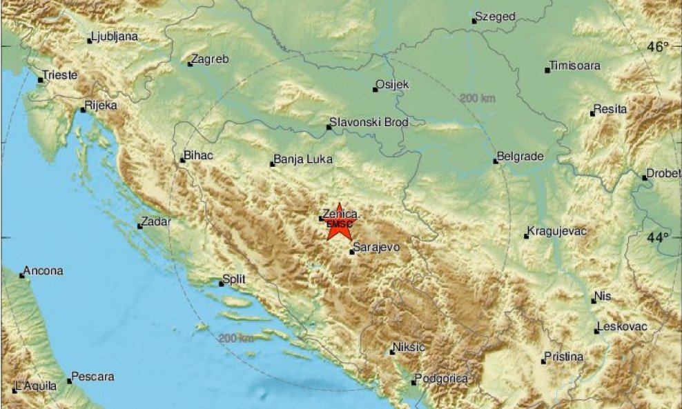 Potres kod Sarajeva