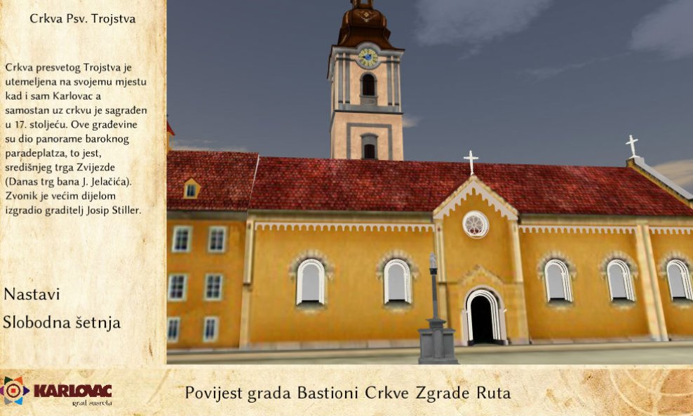 Virtualna 3D šetnja karlovačkom Zvijezdom iz 18. i 19. stoljeća