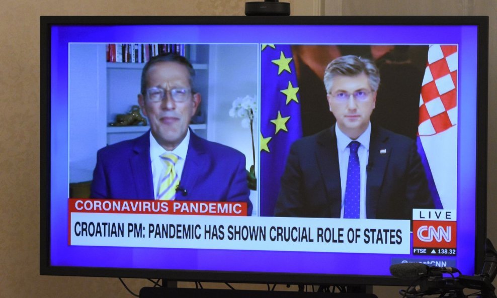 Richard Quest i Andrej Plenković