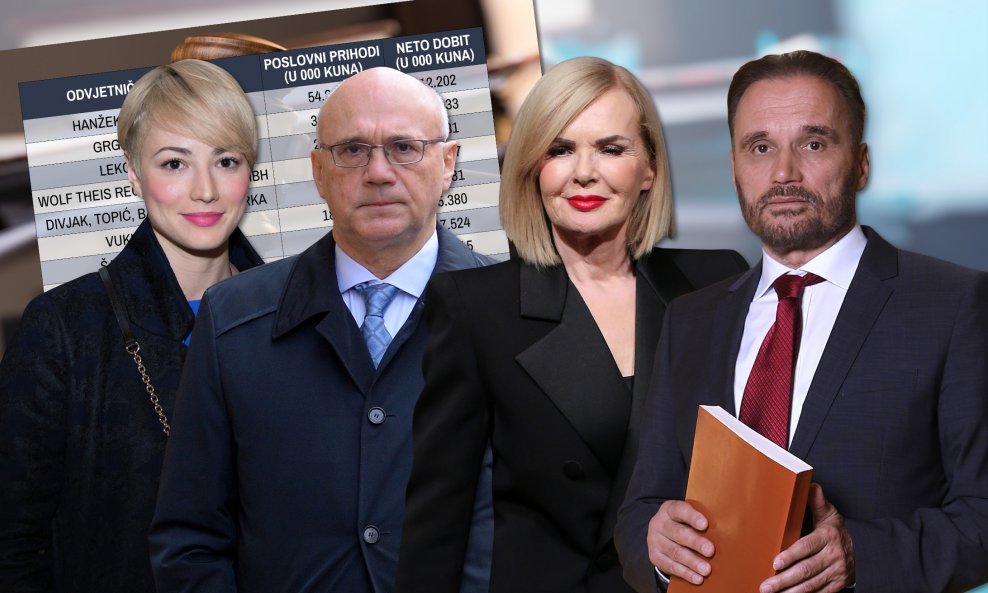 Dora Hanžeković, Veljko Miljević, Jadranka Sloković i Anto Nobilo