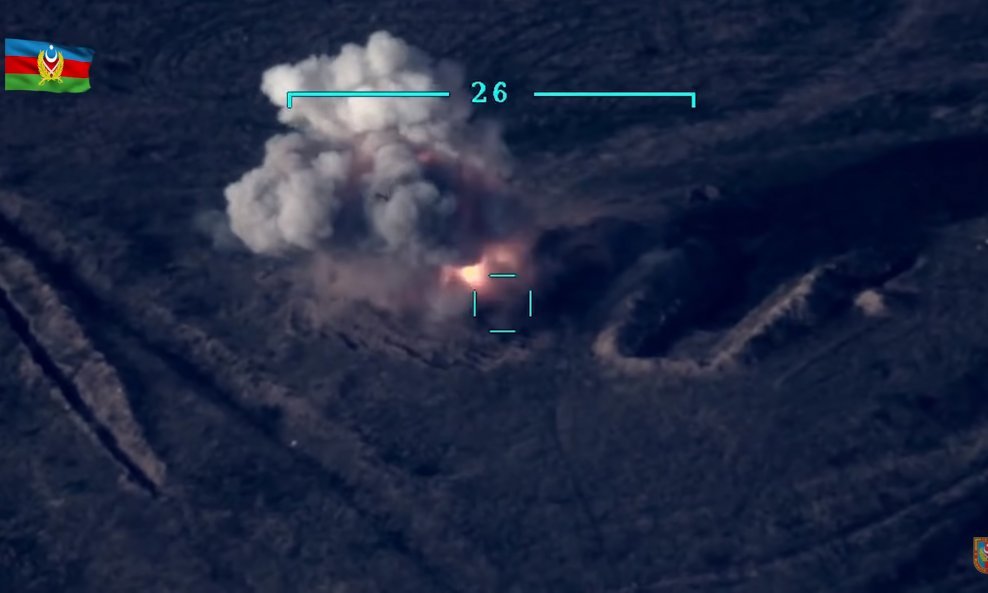 Navodno uništeni armenski tenk na video snimci Ministarstva obrane Azerbajdžana