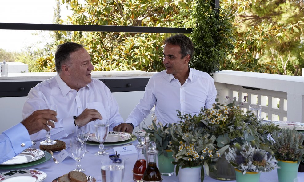 Mike Pompeo i grčki premijer Kiriakos Micotakis u utorak na Kreti