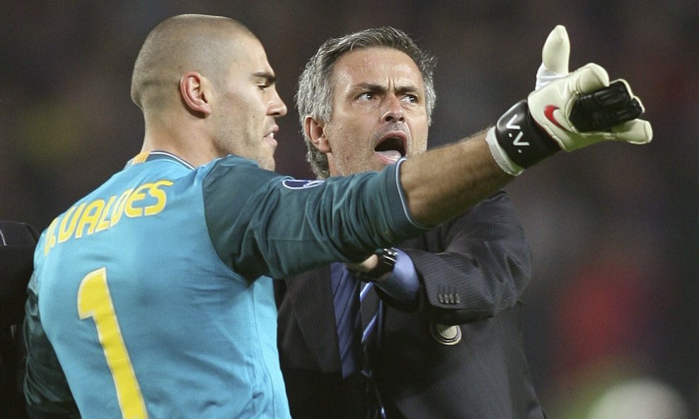 Victor valdes Jose Mourinho