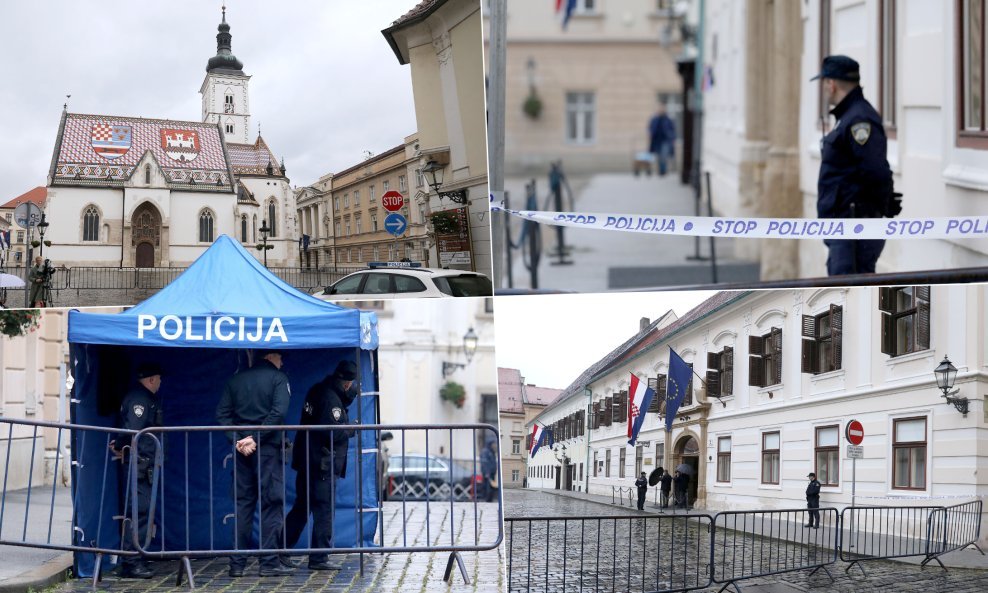 Markov trg u utorak je zatvoren za javnost, a proći mogu samo osobe s dozvolama poput djelatnika Vlade i Sabora ili novinari