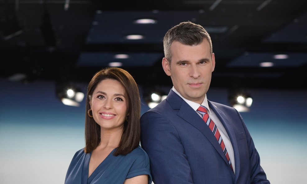 Marija Miholjek i Petar Pereža, voditelji Dnevnika Nova TV