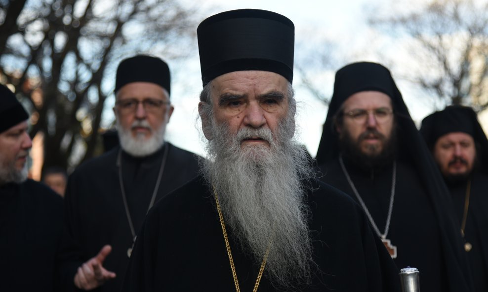 Amfilohije Radović sa suradnicima