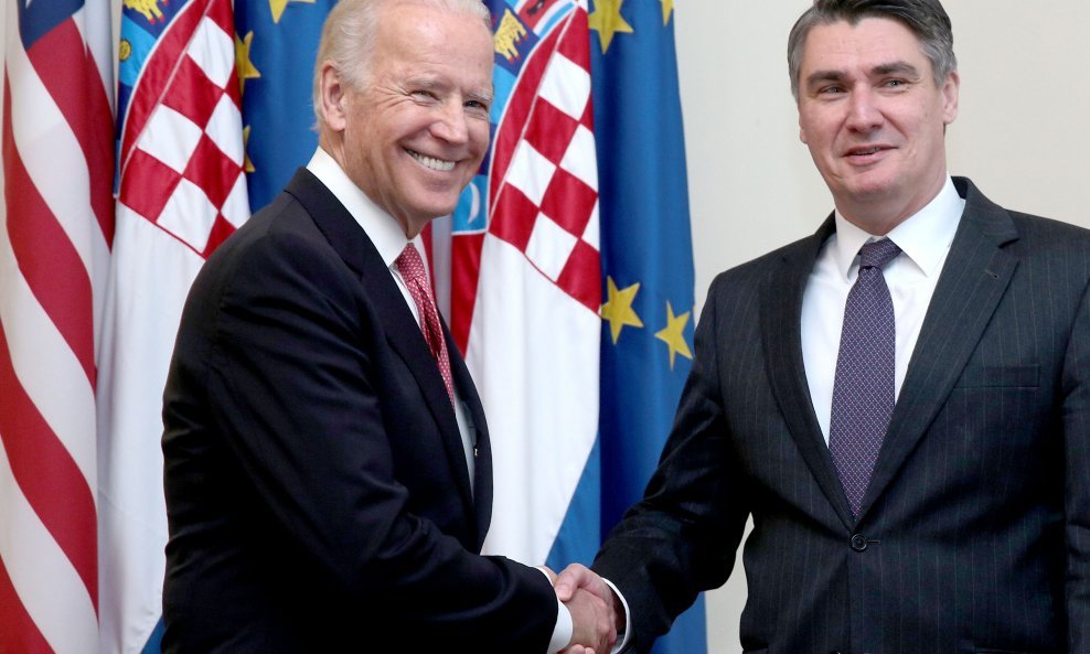 Biden i Milanović u Zagrebu 2015. tijekom sastanka procesa Brdo-Brijuni